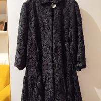 Pelliccia di Astrakan nera Vintage