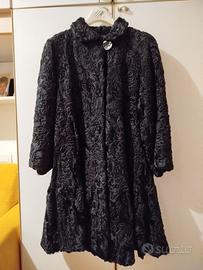 Pelliccia di Astrakan nera Vintage