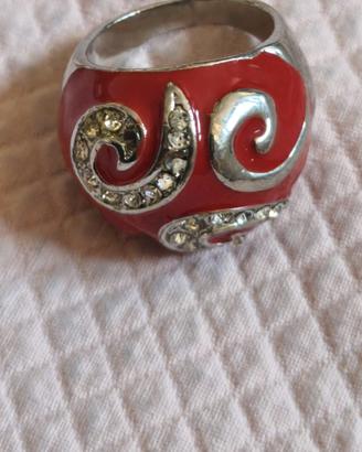 Anello rosso | Metallo laccato