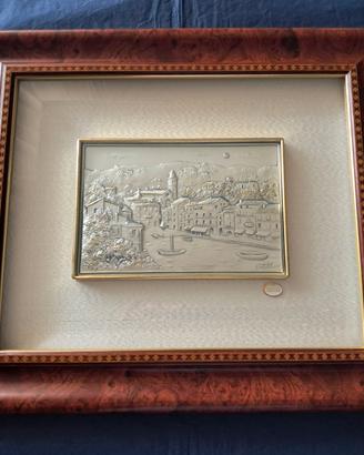 Quadro bassorilievo argento 925 Castellani