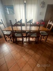 Tavolo fratino con 6 sedie