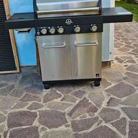 barbecue a gas. 