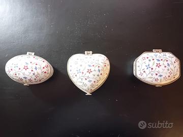 Lotto piccole scatole in ceramica