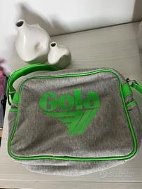 Borsa a tracolla Gola grigio e verde fluo