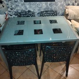 tavolo vetro e ferro