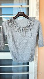 Maglioncino grigio romantico e femminile