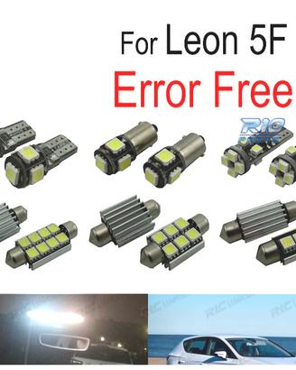 KIT 13 LAMPADE LED INTERNE PER SEAT LEON MK3 5F 5F