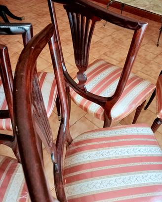 Sei Sedie Vintage nuove in legno