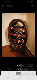 cantina portabottiglie vintage anni 70 in legno