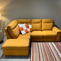 Divano angolare con relax e contenitore