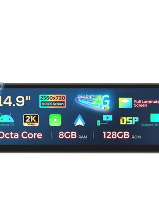 RADIO GPS ANDROID 14 BMW SERIE 5 F07 CIC 15" 8GB+