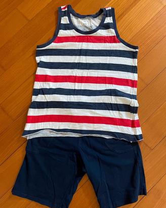 Pigiama estivo due pezzi 10-11Y