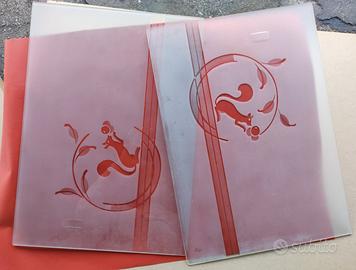 Ante in vetro trasparente satinato per credenze