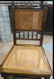 Sei sedie francesi con paglia di Vienna