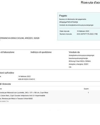 Box pieghevole esterno moto