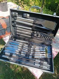  Set Barbecue Professionale in Acciaio In
