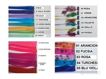 200 + extension ciocche di vario colore clip da 3