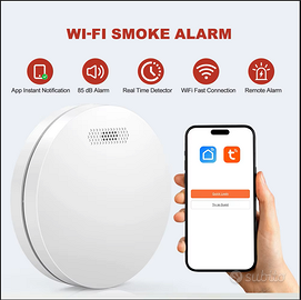 Sensore fumo fotoelettrico 85db VOLCANO certif TUV