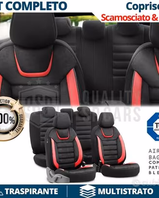 COPRISEDILI OPEL GRANDLAND Pelle Rossa e Alcantara