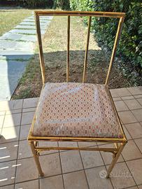 Sedia da arredo dorata