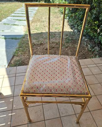 Sedia da arredo dorata