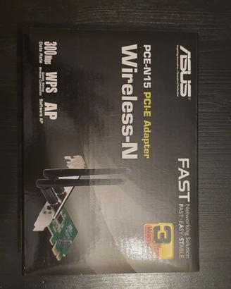 Scheda di rete ASUS PCE-N15 Wireless-N (300 Mbps)