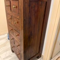 Cassettiera in legno Iroko