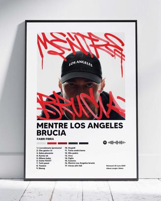 Poster Mentre Los Angeles brucia - Fabri Fibra