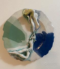 Piatto artistico firma ceramica Albisola La Danza
