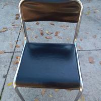 Set di 6 Sedie acciaio pelle e 2 legno pelle casa