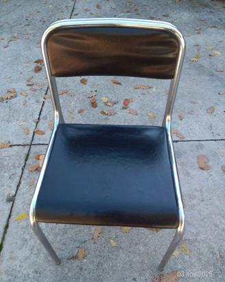 Set di 6 Sedie acciaio pelle e 2 legno pelle casa