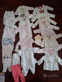 Lotto abbigliamento neonata