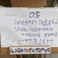 Listelli decoro con fiorellino rosa e azzurro