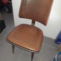 Sedia da ufficio legno e copertura in similpelle