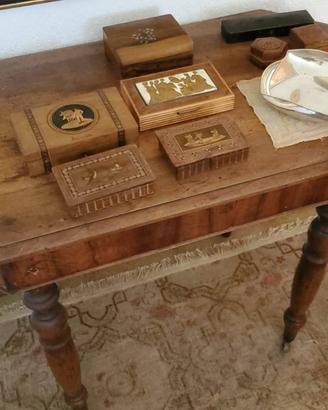 Tavolino rettangolare in legno '800