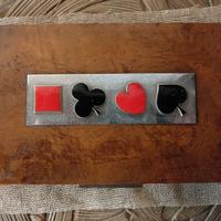 Scatola porta carte da gioco/fiches vintage