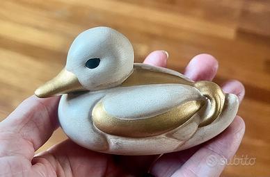 THUN Anatra Bianca e Oro - Vintage da Collezione