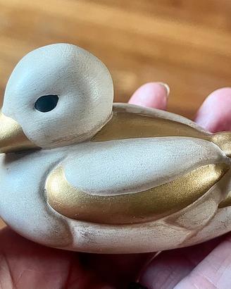 THUN Anatra Bianca e Oro - Vintage da Collezione