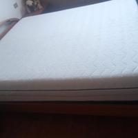 letto matrimoniale con rete a doghe +materasso