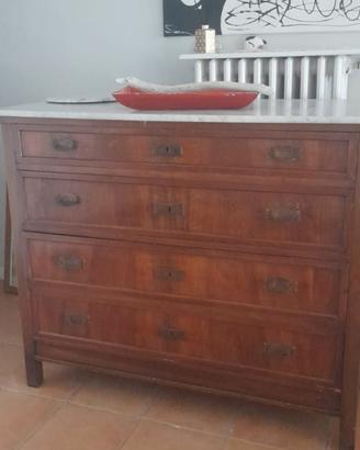 mobile antico in legno e marmo 
