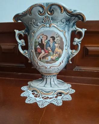 Vaso R Capodimonte vintage a doppia faccia