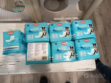 Lotto 7 confezioni di pannolini a fascia  cane M-L