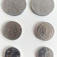 lotto monete da 50 lire