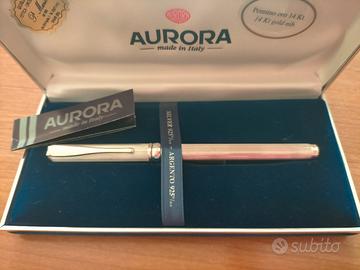 Penna Stilografica AURORA Arg.925 Pennino oro 14Kt