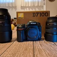 Nikon D7100 con obbiettivi