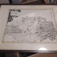 Mappa antica 1783 regione Vicentina, Incisione di