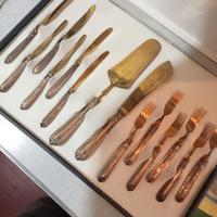 SET POSATE ANTICHE DA TORTA ANNI 50' MAI USATE