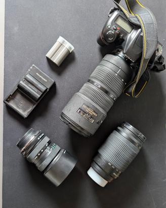 Nikon 7500 + obiettivi e batterie