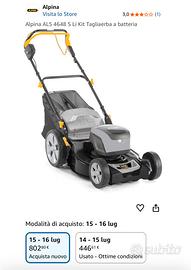 Tagliaerba a batteria nuova con garanzia