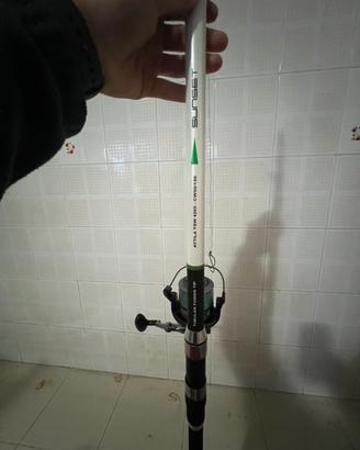 Canna surfcasting sunset 420 piu mulinello alcedo